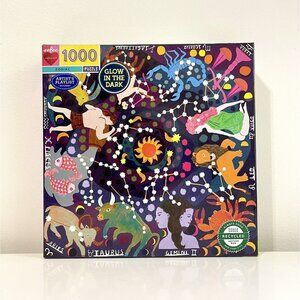 EeBoo Piece & Love 1000 Piece Zodiac Puzzle ~ Glow in The Dark ~ NEW Sealed Box